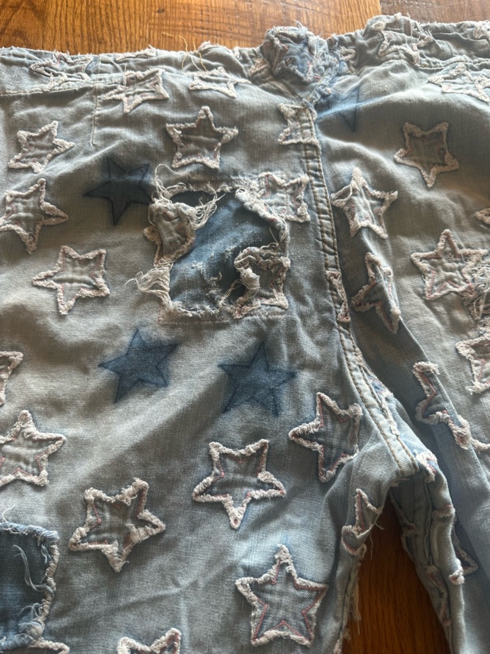 Magnolia Pearl Star O’Keefe Jeans- distressed light blue denim - Picture 8 of 10